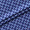 Lacivert / Denim Mavisi Damalı Kumaş