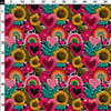Leopar Fon Pop Art 3D Nakış Efektli Kumaş
