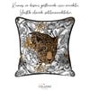 Leopar ve Çiçekler Desenli Kumaş