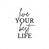 Live Your Best Life Yazılı Kırlent Kumaşı