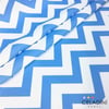 Mavi Beyaz Zigzag (Chevron) Kumaş