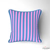 Mavi / Pembe 2x2 cm Çizgili Kumaş
