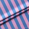 Mavi / Pembe 5x5 cm Çizgili Kumaş