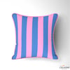 Mavi / Pembe 5x5 cm Çizgili Kumaş