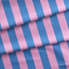 Mavi / Pembe 5x5 cm Çizgili Kumaş