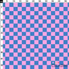 Mavi / Pembe Damalı Kumaş