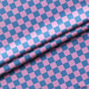 Mavi / Pembe Damalı Kumaş
