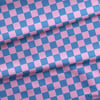 Mavi / Pembe Damalı Kumaş
