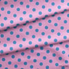 Mavi / Pembe Puantiyeli Kumaş