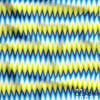 Mavi Yeşil Bitişik Zigzag Desenli Kumaş