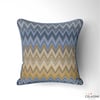 Missoni Tarzı Lacivert Kahve Zigzag Kumaş