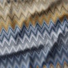 Missoni Tarzı Lacivert Kahve Zigzag Kumaş