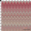 Missoni Tarzı Pembe Renk Geçişli Zigzag Kumaş