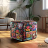 Modern Goblen Patchwork Desenli Kumaş