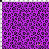 Mor Fon Kabartma Leopar Desenli 3D Nakış Efektli Kumaş