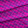 Mor / Fuşya Damalı Kumaş