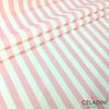 Pembe Beyaz 2x2 cm İnce Çizgili Kumaş