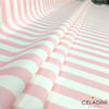 Pembe Beyaz 2x2 cm İnce Çizgili Kumaş