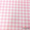 Pembe Beyaz Küçük Pötikare Kumaş