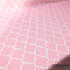 Pembe Beyaz Moroccan Desenli Kumaş
