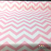 Pembe Beyaz Zigzag (Chevron) Kumaş