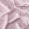 Pembe Fon Beyaz Yıldız Desenli Kumaş
