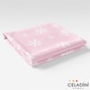 Pembe Fon Kar Taneleri Desenli Kumaş