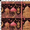 Pembe Gold Nakış Efektli Ramazan Serisi Kumaş