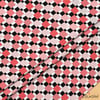 Pembe Siyah Damalı Vintage Desenli Kumaş
