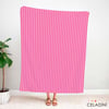 Pudra / Pembe 2x2 cm Çizgili Kumaş