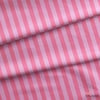 Pudra / Pembe 2x2 cm Çizgili Kumaş