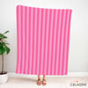 Pudra / Pembe 5x5 cm Çizgili Kumaş