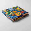 Renkli Kare Patchwork Bitki Desenli Kumaş