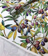 Renkli Zeytin Dalları Desenli Kumaş 