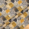 Safari Hayvan Desenleri Patchwork Kumaş