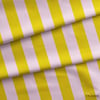 Sarı / Açık Pembe 5x5 cm Çizgili Kumaş
