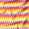 Sarı Pembe Bitişik Zigzag Desenli Kumaş