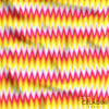 Sarı Pembe Bitişik Zigzag Desenli Kumaş