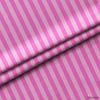 Şeker Pembe / Açık Pembe 2x2 cm Çizgili Kumaş