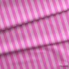 Şeker Pembe / Açık Pembe 2x2 cm Çizgili Kumaş