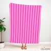 Şeker Pembe / Açık Pembe 5x5 cm Çizgili Kumaş