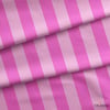 Şeker Pembe / Açık Pembe 5x5 cm Çizgili Kumaş