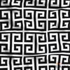 Siyah Beyaz Greek Key Desenli Kumaş