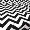 Siyah Beyaz Zigzag (Chevron) Kumaş