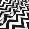Siyah Beyaz Zigzag (Chevron) Kumaş