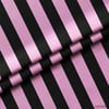 Siyah / Pembe 5x5 cm Çizgili Kumaş