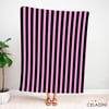 Siyah / Pembe 5x5 cm Çizgili Kumaş