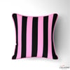 Siyah / Pembe 5x5 cm Çizgili Kumaş