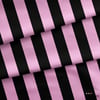 Siyah / Pembe 5x5 cm Çizgili Kumaş