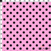 Siyah / Pembe Puantiyeli Kumaş